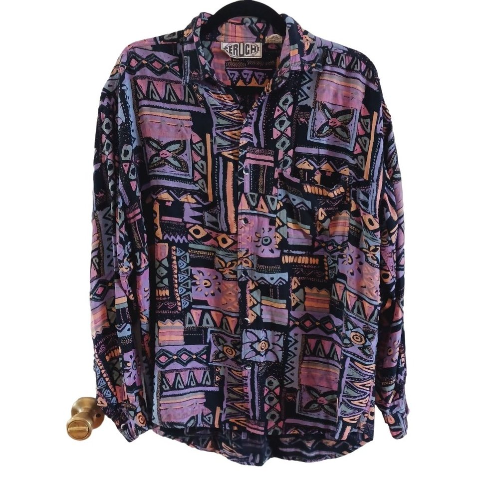 Seruchi shirt/top, multicolored.  Size small.